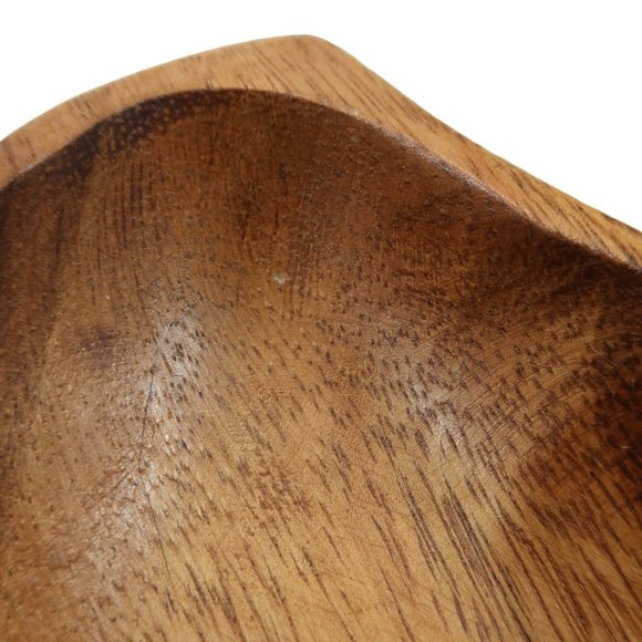 DOLPHIN Genuine Monkey-Pod Divided 3-Section Leaf Serving Bowl Tray Phillipines - Picture 6 of 10